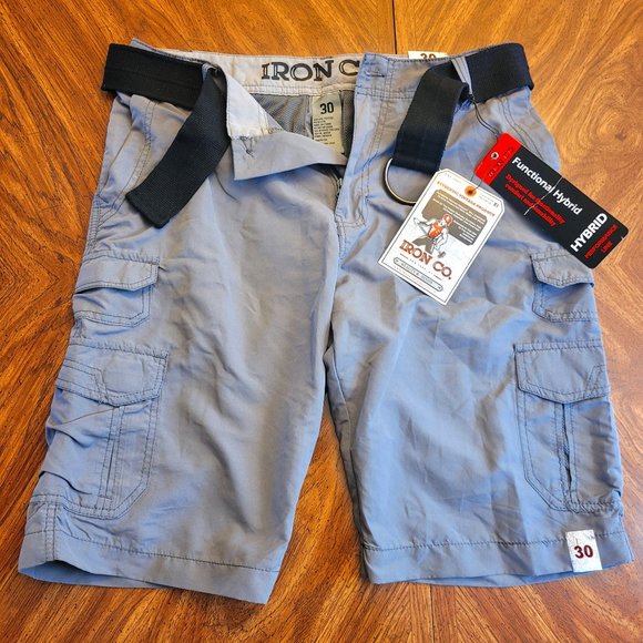 Iron Co. Other - IRON CO. GREY SHORTS (30") - Functional Hybrid Performance Wear with Belt